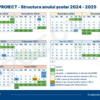 Proiect. Structura anului scolar 2024-2025