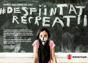 Salvati Copiii Romania lanseaza campania Opriti bullying-ul sau desfiintati recreatiile!, pentru prevenirea bullying-ului in scoli