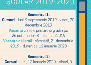 Structura anului scolar 2019-2020