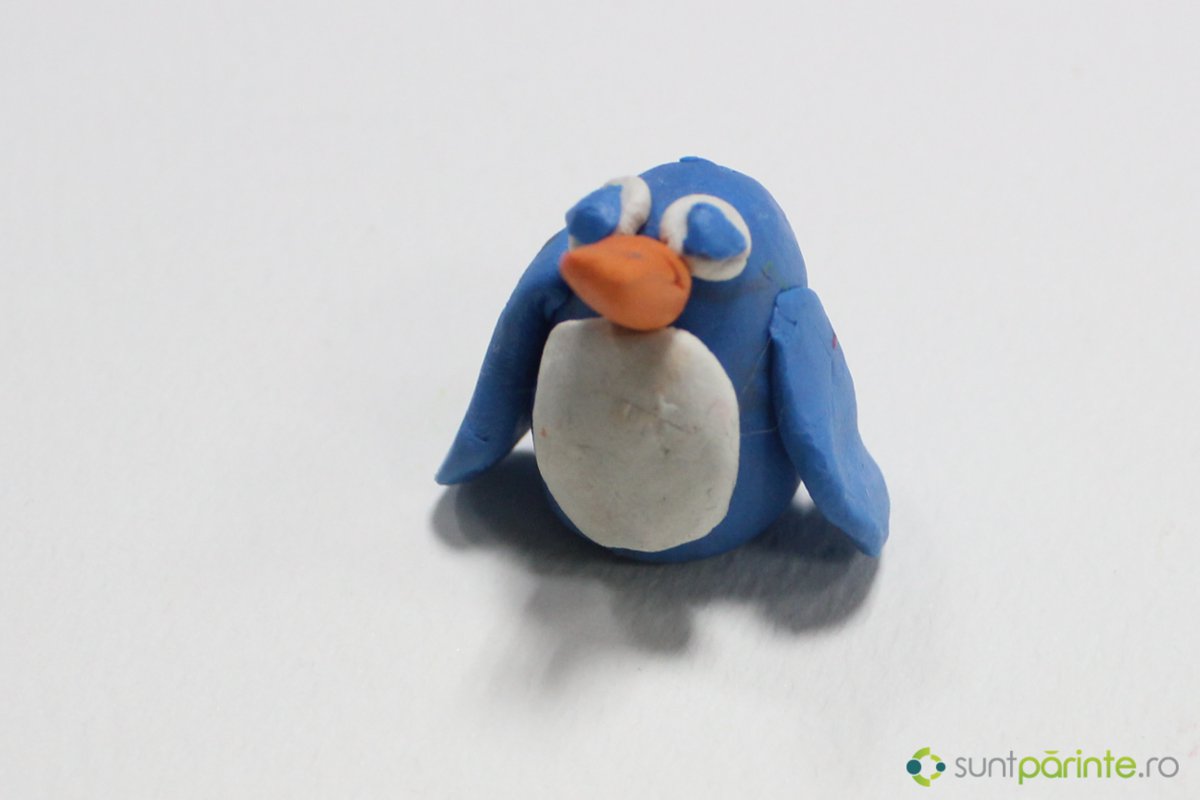 pinguin din plastilina