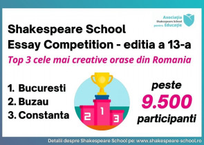 Shakespeare School Essay Competition, editia #13 Top 3 cele mai creative orase din Romania