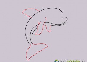 Cum se deseneaza un delfin