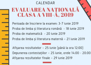 Calendar Evaluare Nationala 2019