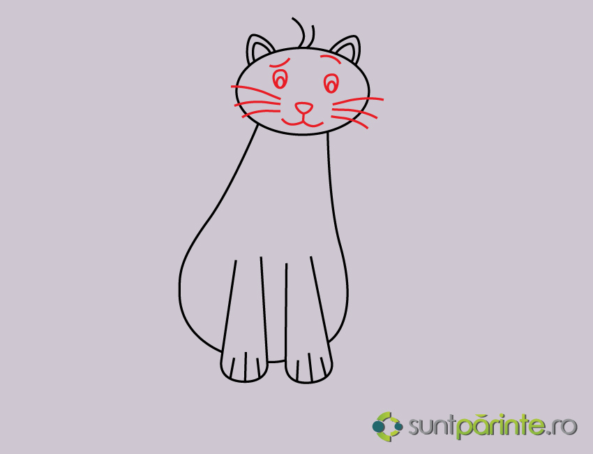 cum se deseneaza o pisica