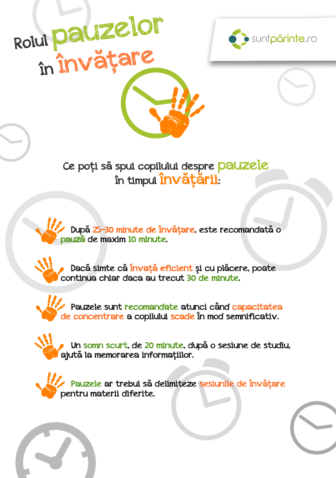 rolul pauzelor in invatare