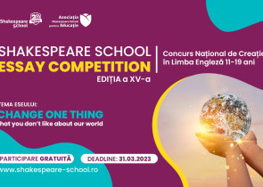 Ultimele zile de inscriere la Shakespeare School Essay Competition – editia #15!